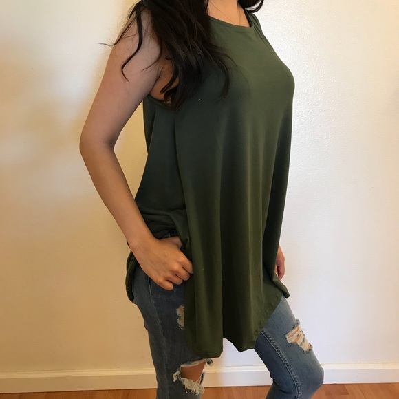 Olive Sleeveless Tunic - Picture 6 of 7